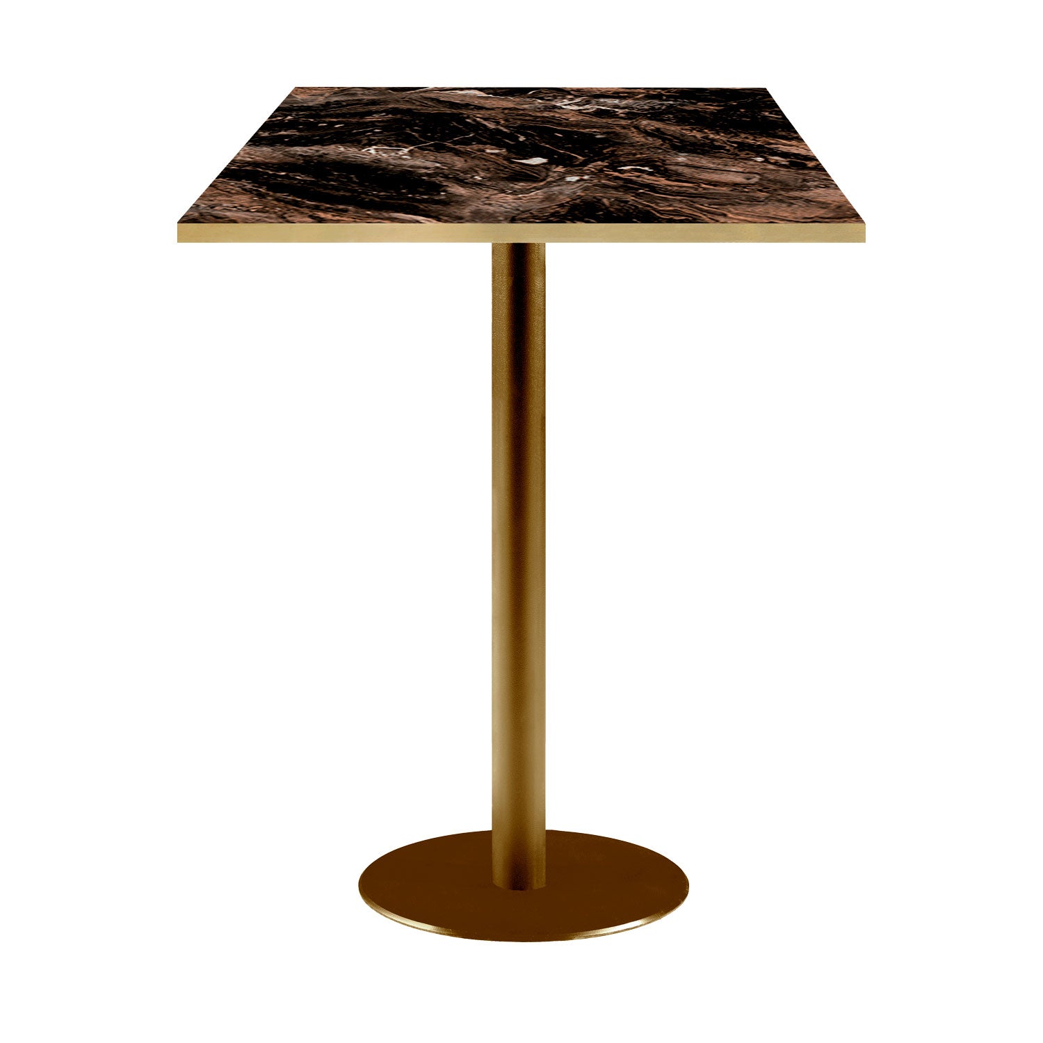 Высокий стол Rome Gold Bistro 60×60 см, глянцевый, капучино Высокий стол Rome Gold Bistro 60x60 см
