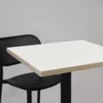 Высокий стол в скандинавском стиле «Рим» 60x60 см, белое дерево — изображение 4